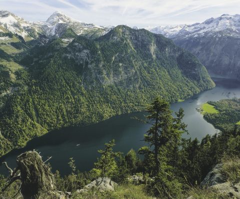 View of Lake Königssee from the Archenkanzel