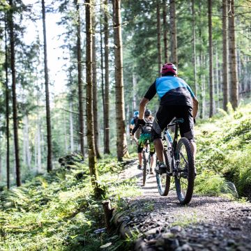 Meter für Meter geht den Berg hinauf im Bike-Urlaub in Österreich