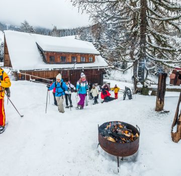 Mit Schneeschuhen unterwegs