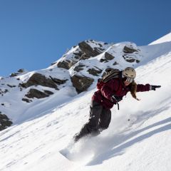 Snowboarden im Urlaub in den Alpen