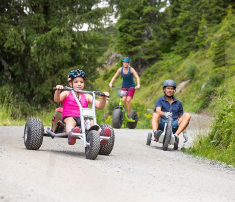 Beim Mountaincart im Montafon haben kleine sowie große Abenteurer jede Menge Spaß, den sie so schnell nicht vergessen werden!