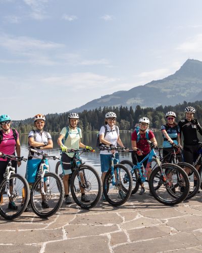 Die Teilnehmerinnen des Explorer Ladies Bike Camps in Kitzbühel