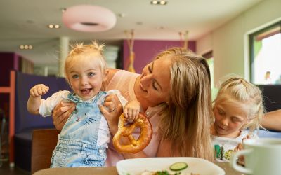 Genieße ein herrliches Frühstück mit der ganzen Familie, bevor Du richtig in den Tag starten.
