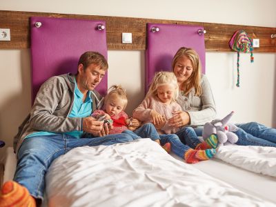 Die Zimmer sind perfekt für Familien geeignet