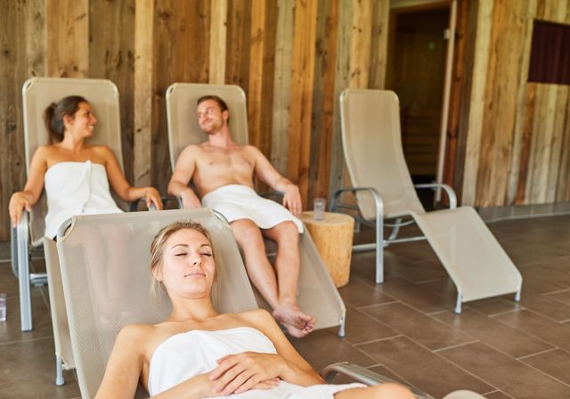 Ideální místo k relaxaci mezi saunováním.
