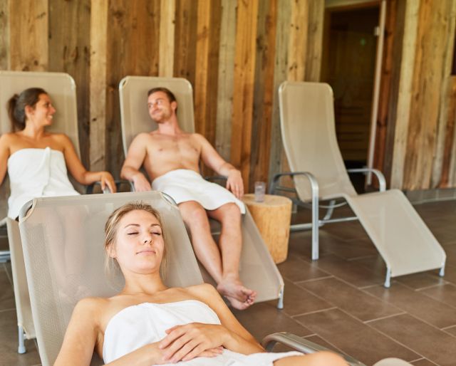 L'endroit idéal pour se détendre entre deux séances de sauna.