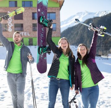 Bereit zum Skifahren!