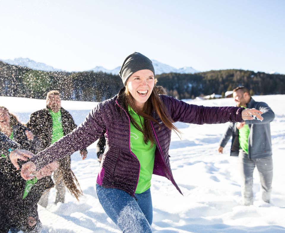 You're never too old to play in the snow!