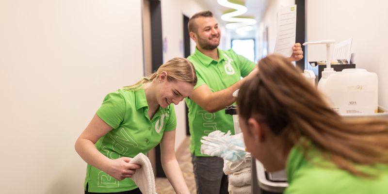 Together we go to the rooms