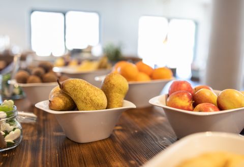 Seasonal fruit during the break