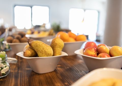 Seizoensfruit tijdens de pauze