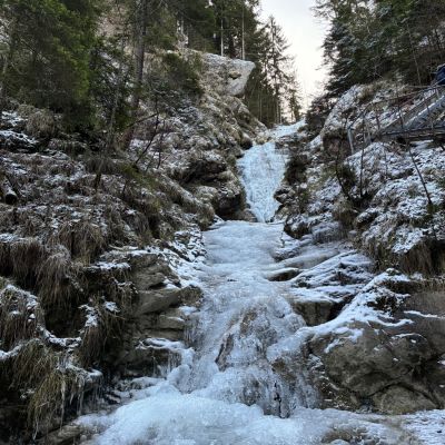 Befrorene Wasserfall