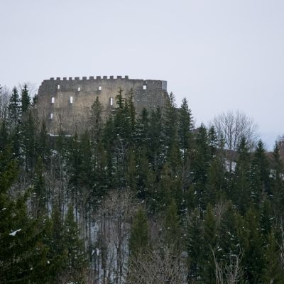 Blick auf die Ruine Eisenberg ☃️