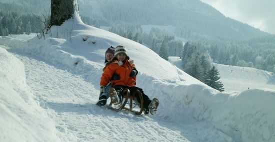 Rodelspass in den Bergen