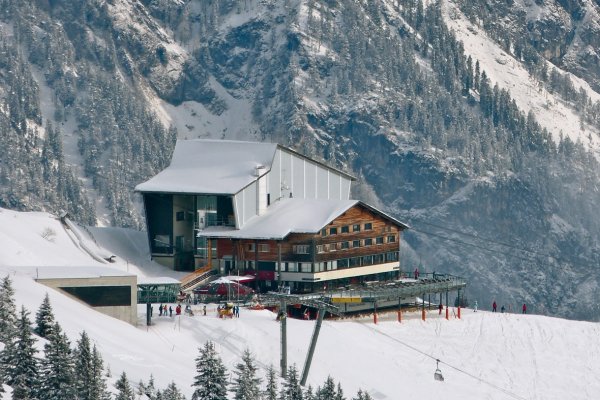 Fellhorn Mittelstation Restaurant im Winter