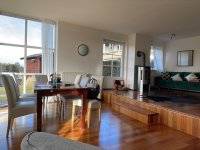Wohnzimmer mit Kaminecke