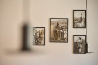 Alte Familienbilder in schwarz-weiß