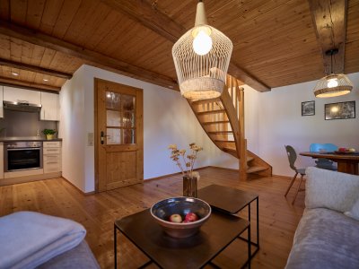 Für die die es schnuckelig mögen, sind die beiden Maisonette-Wohnungen das Highlight vom Landurlaub im Allgäu.