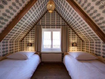Das besondere Design des Kinderzimmers in den Maisonette-Wohnungen erinnert an eine skandinavische Einrichtung.
