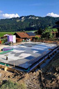 Buind-Hisle-Ferienwohnung Bodenplatte