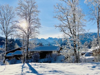Ausblick Winter Allgäuer Dreigestirn