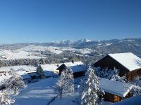 Blick vom Balkon im Winter