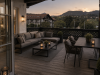 große teils überdachte Terrasse