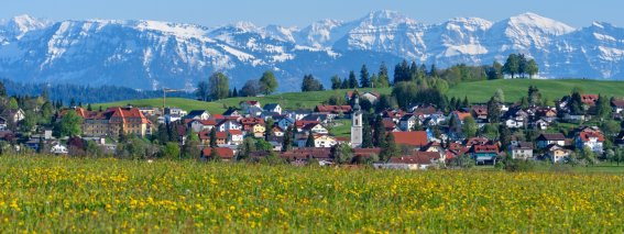 Scheidegg am Fuße der Alpen