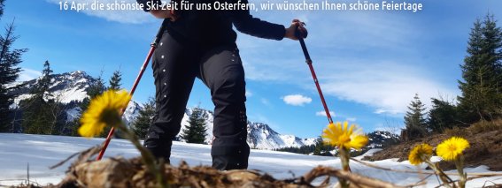 auch Langläufer waren Skigebiet unterwegs