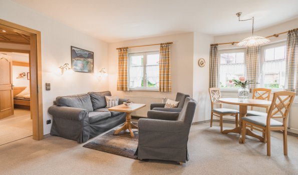 Wohnzimmer in der Wohnung Alpenrose | Ferienwohnung Lingg Oberstdorf