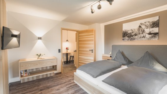 Schlafzimmer in der Wohnung  Mehlprimel