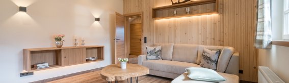 Offen, hell und heimelig - das Wohnzimmer der Soldanelle | Ferienwohnung Lingg Oberstdorf