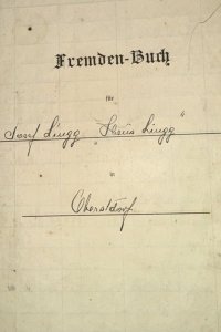 Fremdenbuch historisch | Ferienwohnung Lingg Oberstdorf