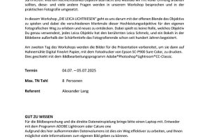 Leica Workshop - Die Lichtriesen