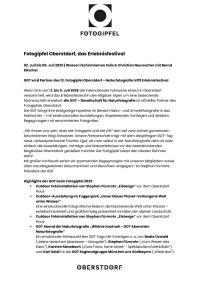 GDT wird Partner des 13. Fotogipfel Oberstdorf – Naturfotografie trifft Erlebnisfestival