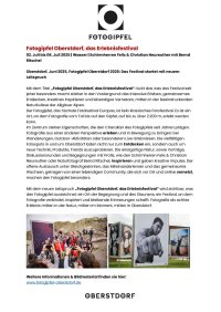 Das Festival startet mit neuem Leitspruch- Fotogipfel Oberstdorf, das Erlebnisfestival