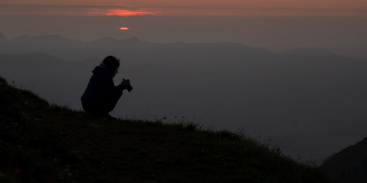 Fotografie im Sonnenuntergang