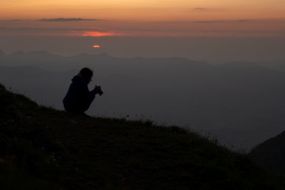 Fotografie im Sonnenuntergang