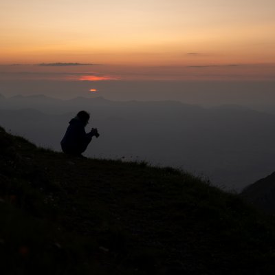 Fotografie im Sonnenuntergang