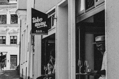 Streetfotografie / Oberstdorf in Schwarz-Weiß