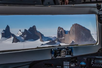 Anflug auf die Landebahn Novo