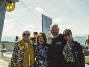 Claudia Roth, Esther Horvath, Christian Popkes und Chantalle Schubert auf dem Nebelhorn