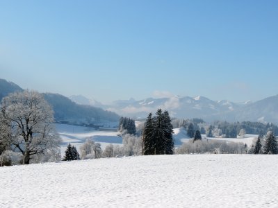Winterlandschaft direkt hinter dem Gablerhof