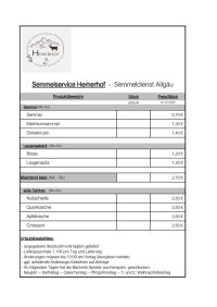 Semmelbestellliste Hemerhof 1.12.2025