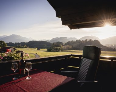 Blick vom Hemerhofbalkon