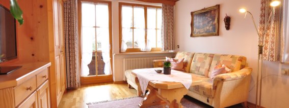 Ferienwohnung Aussicht Wohnzimmer