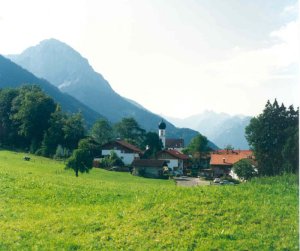 Schöllang von Norden mit Blick auf das Rubihorn