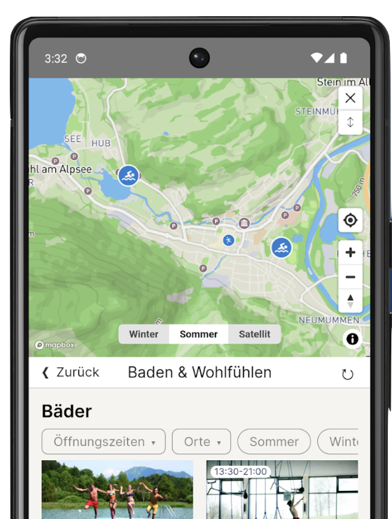 Symbol der Allgäu Walser App im Appstore