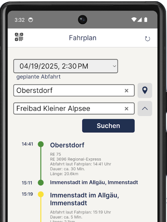 Symbol der Allgäu Walser App im Appstore