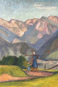 Otto Modersohn, Hintersteiner Berge mit Frau Blanz 